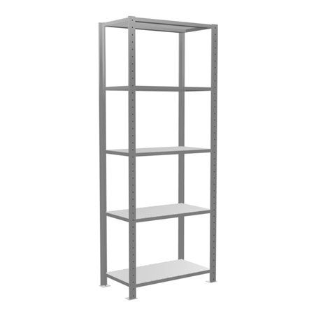 Schulte Grundregal 'Steckregal MULTIplus150', 2000 x 750 x 400 mm Abmessung, 5 Fachböden, Kreuzstrebe verzinkt