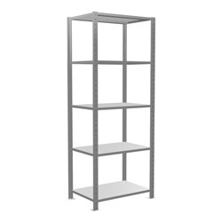 Schulte Grundregal 'Steckregal MULTIplus150', 2000 x 750 x 500 mm Abmessung, 5 Fachböden, Kreuzstrebe verzinkt