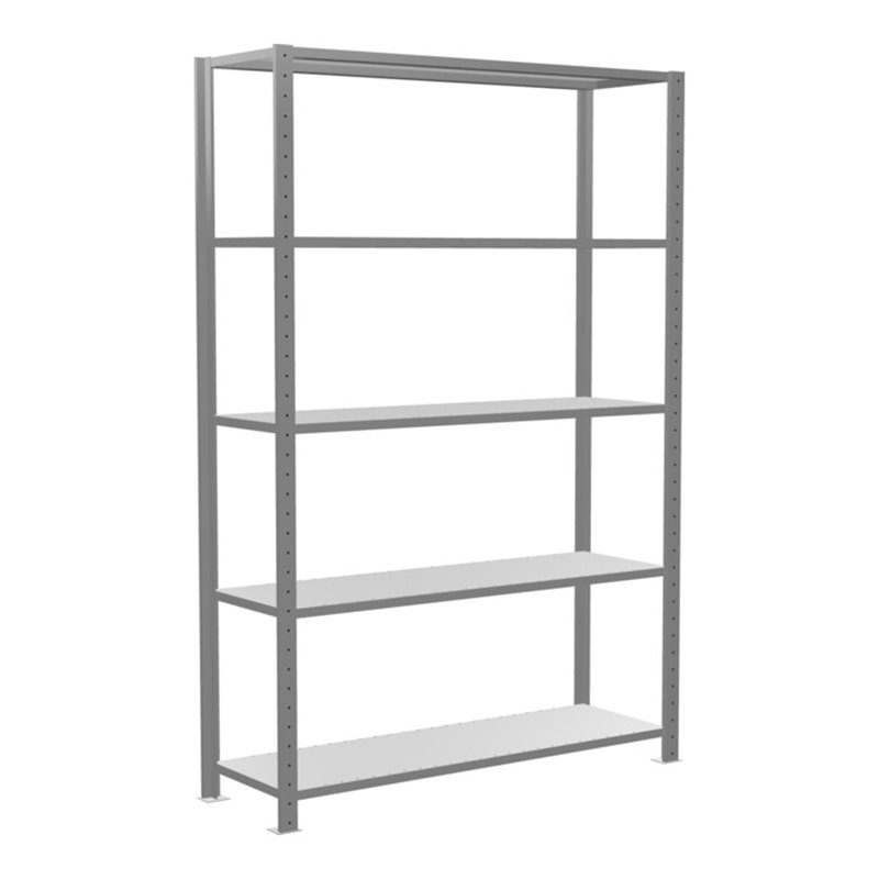 Schulte Grundregal 'Steckregal MULTIplus150', 2000 x 1300 x 400 mm Abmessung, 5 Fachböden, Kreuzstrebe verzinkt