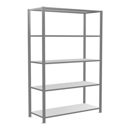 Schulte Grundregal 'Steckregal MULTIplus150', 2000 x 1300 x 500 mm Abmessung, 5 Fachböden, Kreuzstrebe verzinkt