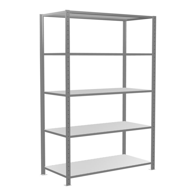 Schulte Grundregal 'Steckregal MULTIplus150', 2000 x 1300 x 600 mm Abmessung, 5 Fachböden, Kreuzstrebe verzinkt