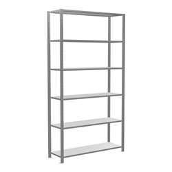 Schulte Grundregal 'Steckregal MULTIplus150', 2500 x 1300 x 400 mm Agmessung, 6 Fachböden, Kreuzstrebe verzinkt