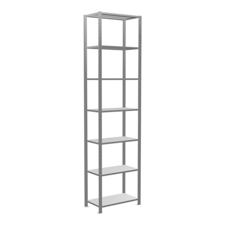 Schulte Grundregal 'Steckregal MULTIplus150', 3000 x 750 x 400 mm Abmessung, 7 Fachböden, Kreuzstrebe verzinkt