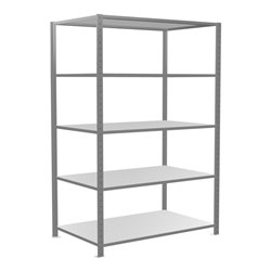 Schulte Grundregal Steckregal MULTIplus150 2000 x 1300 x 800 mm 5 Fachböden Kreuzstrebe verzinkt