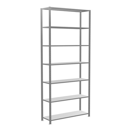 Schulte Grundregal 'Steckregal MULTIplus150', 3000 x 1300 x 400 mm Abmessung, 7 Fachböden, Kreuzstrebe verzinkt