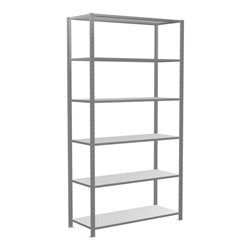 Schulte Grundregal 'Steckregal MULTIplus150', 2500 x 1300 x 500 mm Abmessung, 6 Fachböden, Kreuzstrebe verzinkt