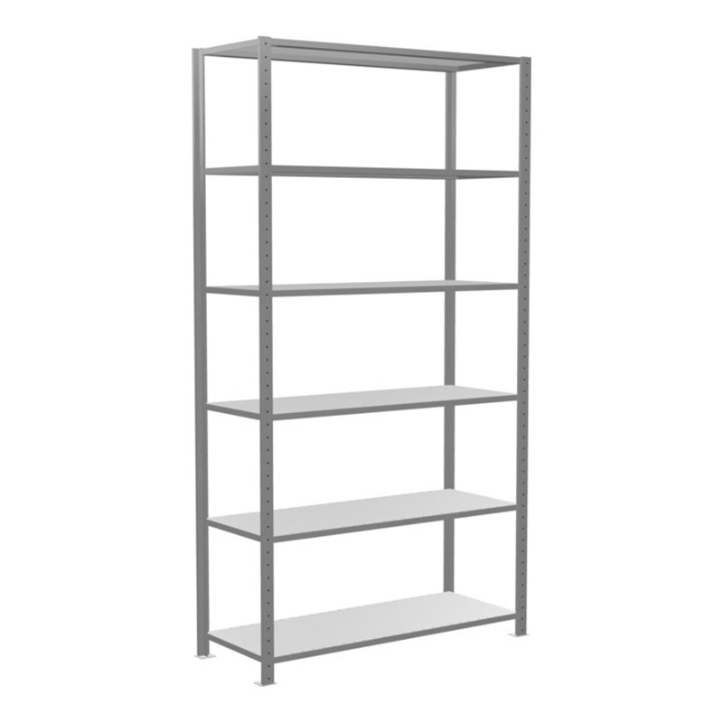 Schulte Grundregal 'Steckregal MULTIplus150', 2500 x 1300 x 500 mm Abmessung, 6 Fachböden, Kreuzstrebe verzinkt