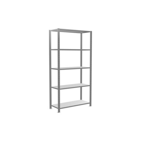 Schulte Grundregal 'Steckregal MULTIplus150', 2000 x 1000 x 400 mm Abmessung, 5 Fachböden, Kreuzstrebe verzinkt