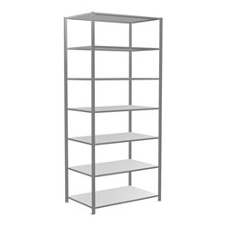 Schulte Grundregal 'Steckregal MULTIplus150', 3000 x 1300 x 800 mm Abmessung, 7 Fachböden, Kreuzstrebe verzinkt