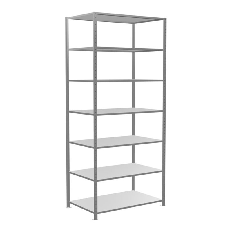 Schulte Grundregal 'Steckregal MULTIplus150', 3000 x 1300 x 800 mm Abmessung, 7 Fachböden, Kreuzstrebe verzinkt