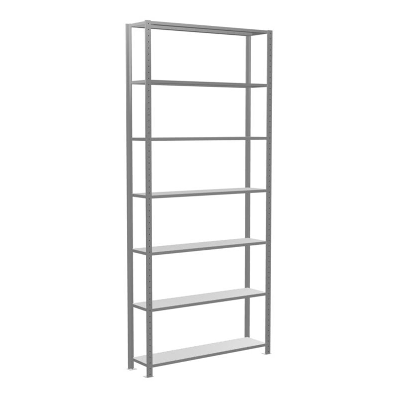 Schulte Grundregal 'Steckregal MULTIplus150', 3000 x 1300 x 300 mm Abmessung, 7 Fachböden, Kreuzstrebe verzinkt