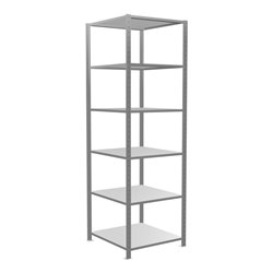 Schulte Grundregal 'Steckregal MULTIplus150', 2500 x 750 x 800 mm, 6 Fachböden, Kreuzstrebe verzinkt