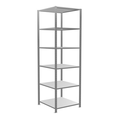 Schulte Grundregal 'Steckregal MULTIplus150', 2500 x 750 x 800 mm, 6 Fachböden, Kreuzstrebe verzinkt