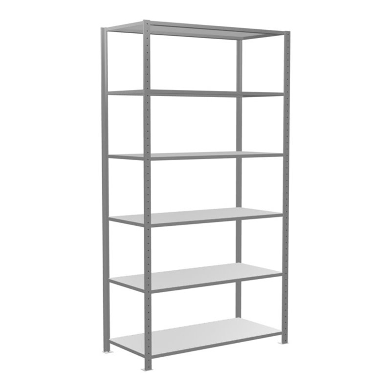 Schulte Grundregal 'Steckregal MULTIplus150', 2500 x 1300 x 600 mm Abmessung, 6 Fachböden, Kreuzstrebe verzinkt