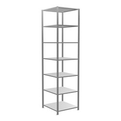 Schulte Grundregal 'Steckregal MULTIplus150', 3000 x 750 x 800 mm Abmessung, 7 Fachböden, Kreuzstrebe verzinkt