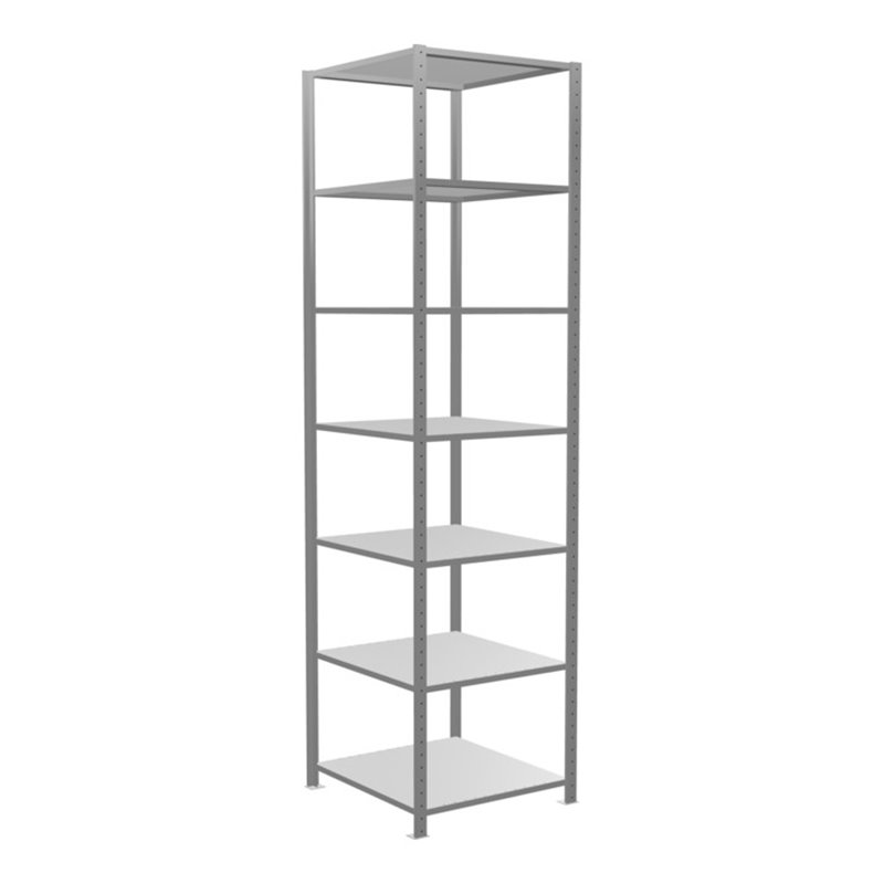 Schulte Grundregal 'Steckregal MULTIplus150', 3000 x 750 x 800 mm Abmessung, 7 Fachböden, Kreuzstrebe verzinkt