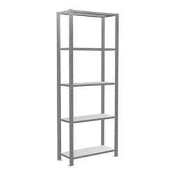 Schulte Grundregal 'Steckregal MULTIplus150', 2000 x 750 x 300 mm Abmessung, 5 Fachböden, Kreuzstrebe verzinkt