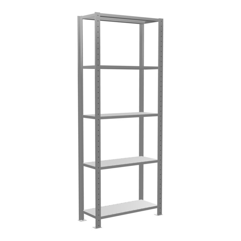 Schulte Grundregal 'Steckregal MULTIplus150', 2000 x 750 x 300 mm Abmessung, 5 Fachböden, Kreuzstrebe verzinkt