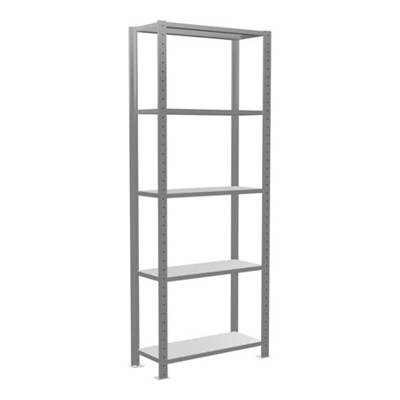 Schulte Grundregal 'Steckregal MULTIplus150', 2000 x 750 x 300 mm Abmessung, 5 Fachböden, Kreuzstrebe verzinkt