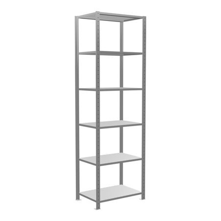 Schulte Grundregal 'Steckregal MULTIplus150', 2500 x 750 x 500 mm Abmessung, 6 Fachböden, Kreuzstrebe verzinkt