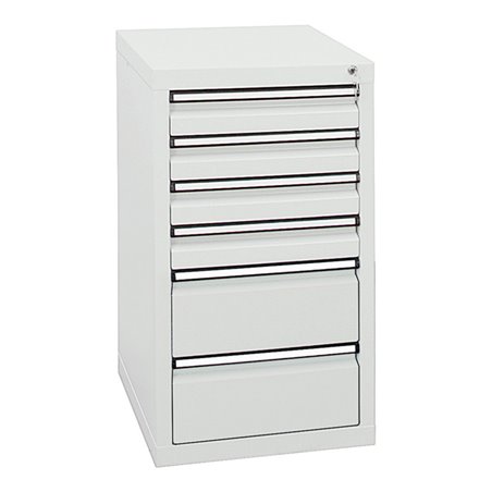 Stumpf Schubladenschrank Serie STS 410, 6 Schubladen lichtgrau (4x100, 2x200mm)