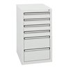 Stumpf Schubladenschrank Serie STS 410, 6 Schubladen lichtgrau (4x100, 2x200mm)