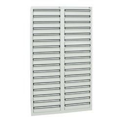 Stumpf Schubladenschrank Serie STS 410, 34 Schubladen lichtgrau (34x100mm)