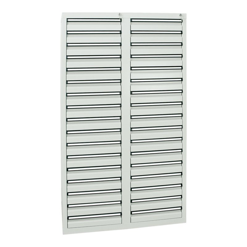 Stumpf Schubladenschrank Serie STS 410, 34 Schubladen lichtgrau (34x100mm)