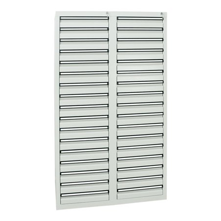 Stumpf Schubladenschrank Serie STS 410, 34 Schubladen lichtgrau (34x100mm)
