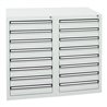 Stumpf Schubladenschrank Serie STS 410, 16 Schubladen lichtgrau (16x100mm)