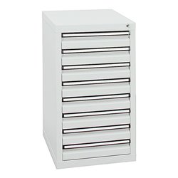 Stumpf Schubladenschrank Serie STS 410, 8 Schubladen lichtgrau (8x100mm)