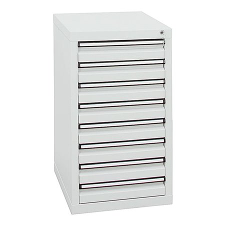 Stumpf Schubladenschrank Serie STS 410, 8 Schubladen lichtgrau (8x100mm)