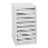 Stumpf Schubladenschrank Serie STS 410, 8 Schubladen lichtgrau (8x100mm)