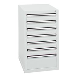 Stumpf Schubladenschrank Serie STS 410, 7 Schubladen lichtgrau (6x100, 1x200mm)