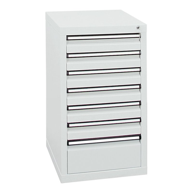 Stumpf Schubladenschrank Serie STS 410, 7 Schubladen lichtgrau (6x100, 1x200mm)