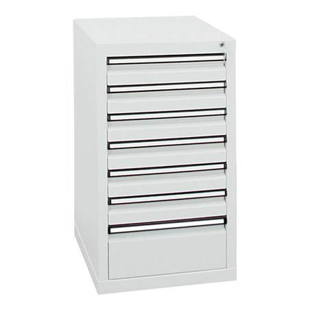 Stumpf Schubladenschrank Serie STS 410, 7 Schubladen lichtgrau (6x100, 1x200mm)