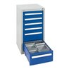 Stumpf Schubladenschrank Serie T-100/35-1, 6 Schubladen enzianblau (4x100, 2x200mm)