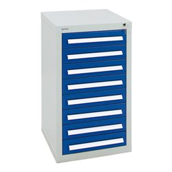 Stumpf Schubladenschrank Serie T-100/35-1, 8 Schubladen enzianblau (8x100mm)