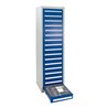 Stumpf Schubladenschrank Serie T-100/35-5, 17 Schubladen enzianblau (17x100mm)