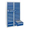 Stumpf Schubladenschrank Serie T-100/35-4, 30 Schubladen enzianblau (26x100, 4x200mm)