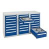 Stumpf Schubladenschrank Serie T-100/35-3, 21 Schubladen enzianblau (18x100, 3x200mm)