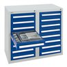 Stumpf Schubladenschrank Serie T-100/35-2, 16 Schubladen enzianblau (16x100mm)