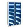 Stumpf Schubladenschrank Serie T-100/35-4, 34 Schubladen enzianblau (34x100mm)