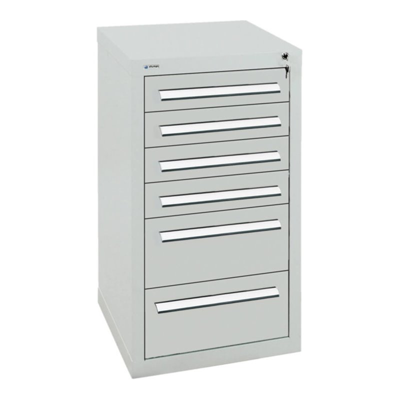 Stumpf Schubladenschrank Serie T-100/35-1, 6 Schubladen lichtgrau (4x100, 2x200mm)
