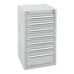 Stumpf Schubladenschrank Serie T-100/35-1, 7 Schubladen lichtgrau (6x100, 1x200mm)