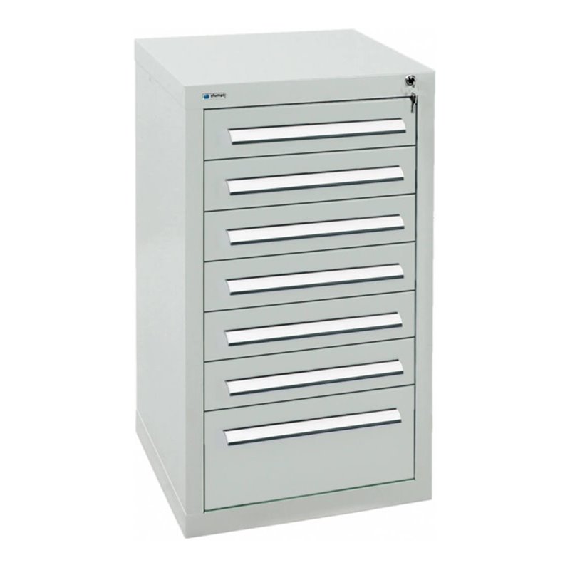 Stumpf Schubladenschrank Serie T-100/35-1, 7 Schubladen lichtgrau (6x100, 1x200mm)