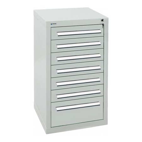 Stumpf Schubladenschrank Serie T-100/35-1, 7 Schubladen lichtgrau (6x100, 1x200mm)