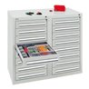 Stumpf Schubladenschrank Serie T-100/35-2, 16 Schubladen lichtgrau (16x100mm)