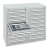 Stumpf Schubladenschrank Serie T-100/35-2, 16 Schubladen lichtgrau (16x100mm)