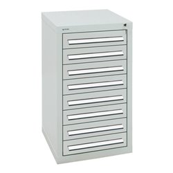 Stumpf Schubladenschrank Serie T-100/35-1, 8 Schubladen lichtgrau (8x100mm)
